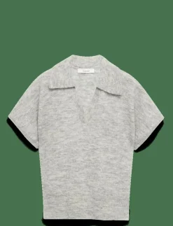 SLFLULU SS KNIT POLO - Stickat