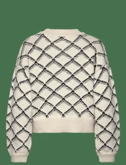 SLFOLIVIA LS CROPPED KNIT O-NECK - Stickat