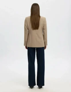 SLFRITA LS CLASSIC BLAZER CAMEL MEL NOOS - Enkelknäppta kavajer