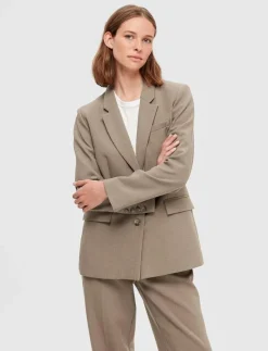 SLFRITA LS CLASSIC BLAZER CAMEL MEL NOOS - Enkelknäppta kavajer