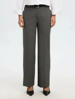 SLFRITA MW WIDE PANT DGM N NOOS - Kostymbyxor