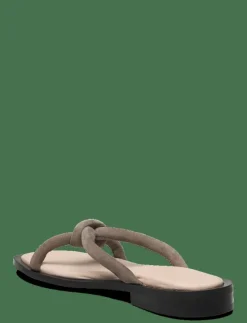 SLFSARA PADDED SUEDE SLIDER - Sandaler