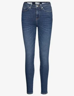 SLFSOPHIA MW SKINNY DARK BLU JEAN U NOOS - Skinny Jeans