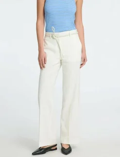 SLFTANIA-RITA MW WIDE PANT NOOS - Linnebyxor