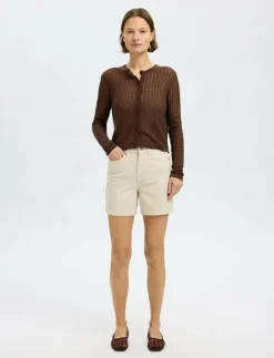 SLFUNA-KRISTA HW DENIM SHORTS - Jeansshorts