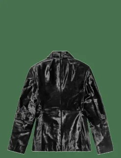 SLIM LEATHER BLAZER - Skinnjackor