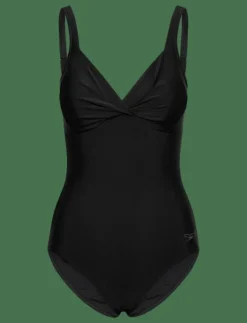 Solid Cross Knot Swimsuit - Baddräkter