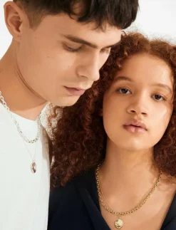 SPARKLE necklace 2-in-1 set, gold-plated - Halsband med hänge