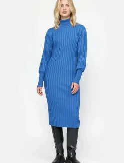SRFelina Rollneck Dress Knit - Midiklänningar