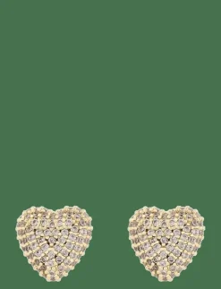 Stina heart ear g/clear - Onesize - Studs örhängen