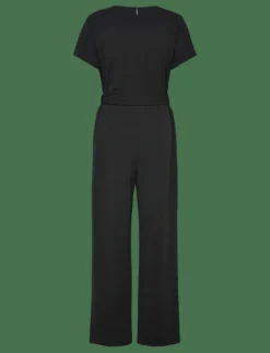 Stretch Crepe Jumpsuit with Belt - Jumpsuits