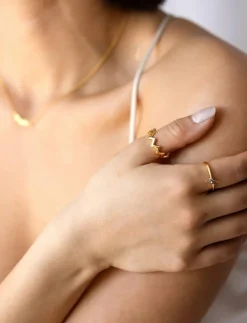 Strict Plain Zigzag Ring Gold - Ringar