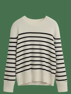 STRIPED COTTON C-NECK - Stickat