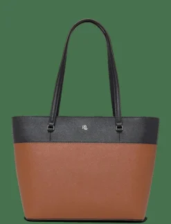 Striped Leather Medium Karly Tote Bag - Shoppers