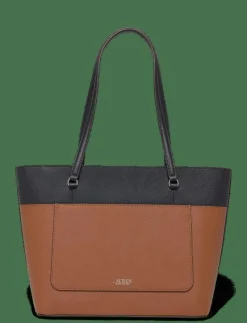 Striped Leather Medium Karly Tote Bag - Shoppers