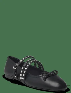 Studded ballet flats with straps - Ballerinas
