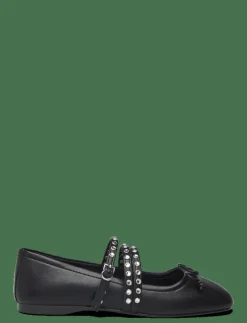 Studded ballet flats with straps - Ballerinas