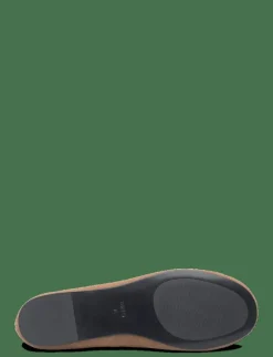 Suede ballet flats with crossed straps - Ballerinas