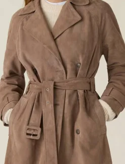 Suede Trench Coat - Trenchcoats
