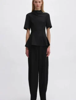 SUITING PEPLUM TOP - T-shirts