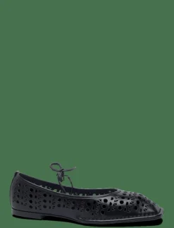 Sway Slit Leather Ballet Flats - Ballerinas