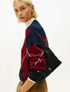 TH BRAIDED SHOULDER BAG - Axelremsväskor