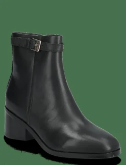 TH BUCKLE RIDING MID HEEL BOOTIE - Ankelboots med klack
