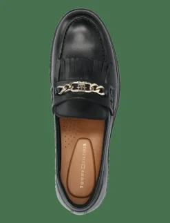 TH CHAIN FRINGE LEATHER LOAFER - Platta skor
