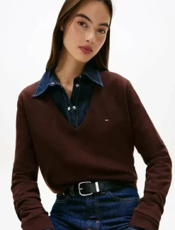 TJW ESSENTIAL VNECK SWEATER EXT - Stickat