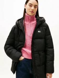 TJW HOODED MIDI PUFFER JACKET - Dun- & vadderade jackor
