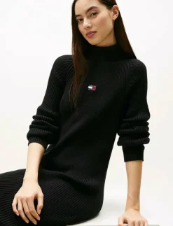 TJW MOCKNECK BADGE SWEATER DRESS - Midiklänningar
