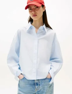 TJW REG CROP STRIPE POPLIN SHIRT - Långärmade