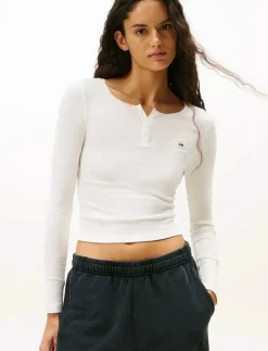 TJW SLIM SH IRREGULAR RIB LS - Långärmade toppar