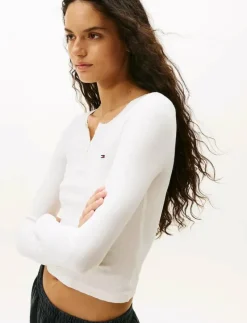 TJW SLIM SH IRREGULAR RIB LS - Långärmade toppar