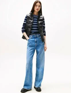 TJW SLIM ZIP PRINT DOWN VEST - Vadderade västar