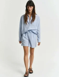 TONAL STRIPED SEERSUCKER SHORTS - Casual shorts