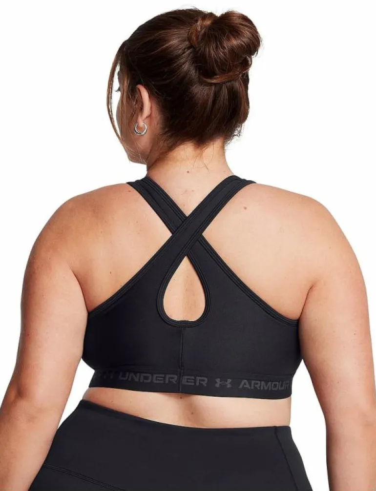 UA Crossback Mid Bra& - Sport BH:ar