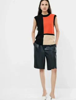 VARLI COLOUR BLOCKING KNIT VES - Stickade västar