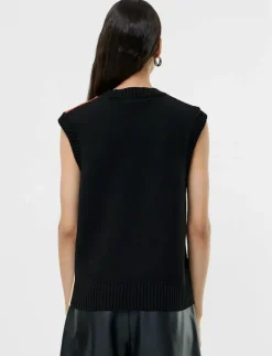 VARLI COLOUR BLOCKING KNIT VES - Stickade västar