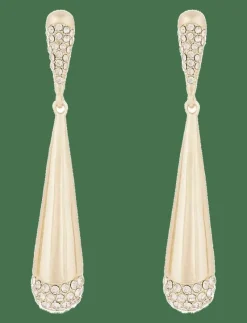 Veil mirror double crystal ear g/clear - Onesize - Hängande örhängen