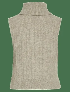 VIBELUNA HIGH NECK S/L KNIT VEST-NOOS - Stickade västar