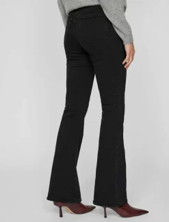VIBETTY RW FLARED JEANS BLK OSC221-NOOS - Utsvängda jeans