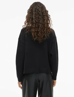 VIBRIANNA O-NECK L/S BOW KNIT CARDIGAN - Koftor