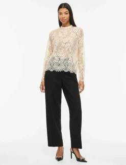 VICARRIE L/S LACE TOP - Långärmade blusar