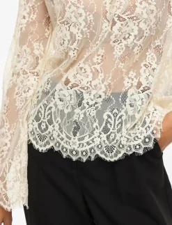VICARRIE L/S LACE TOP - Långärmade blusar