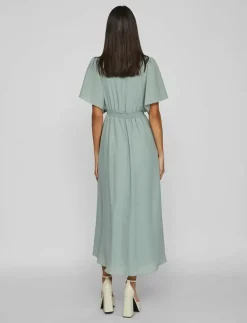 VIMIRAGE 2/4 V-NECK ANKLE DRESS/BM/DC - Midiklänningar
