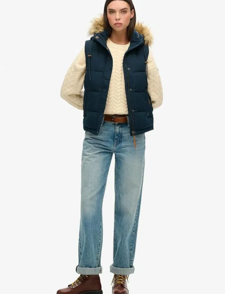 VINTAGE EVEREST FAUX FUR GILET - Vadderade västar