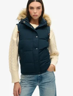 VINTAGE EVEREST FAUX FUR GILET - Vadderade västar