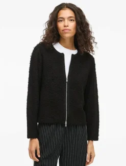 VIPAZA O-NECK L/S ZIPPER KNIT CARDIGAN - Koftor