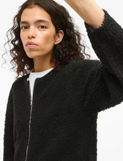 VIPAZA O-NECK L/S ZIPPER KNIT CARDIGAN - Koftor